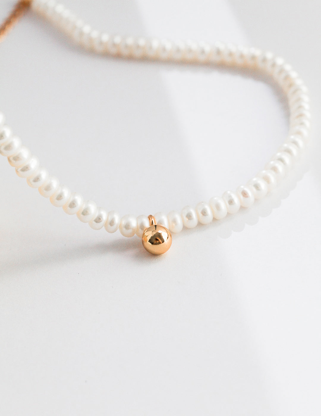 Pearl Elegance Gold Charm Necklace