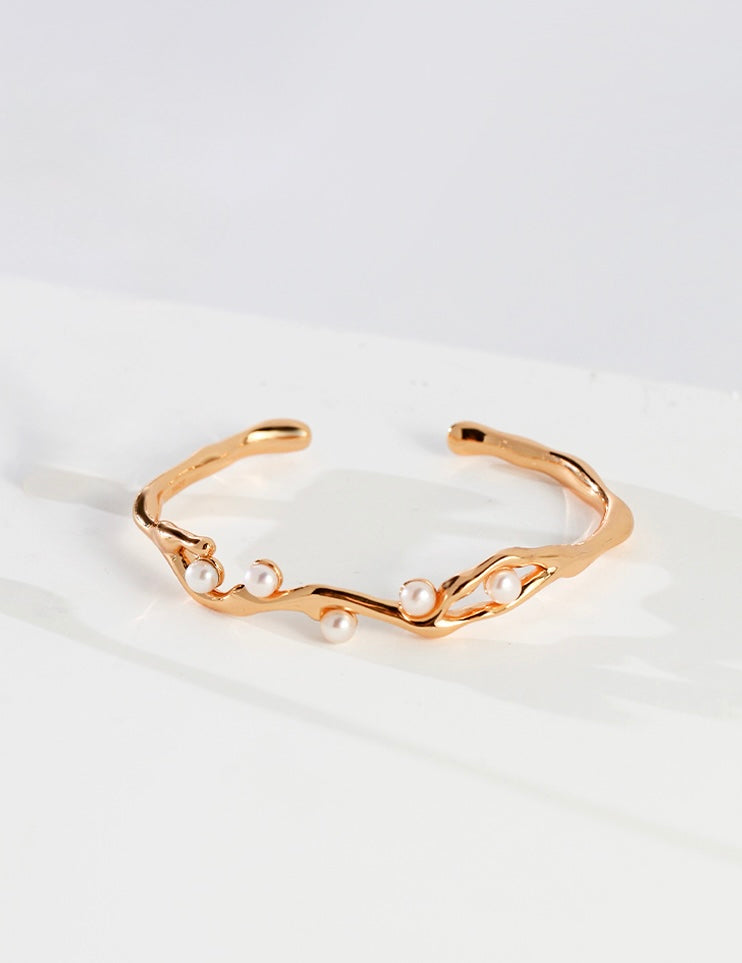 Branch & Pearl Dual-Tone Cuff