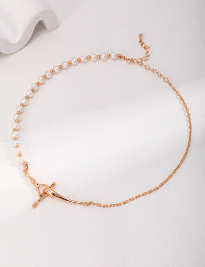 Minimalistic French Style Pearl Necklace