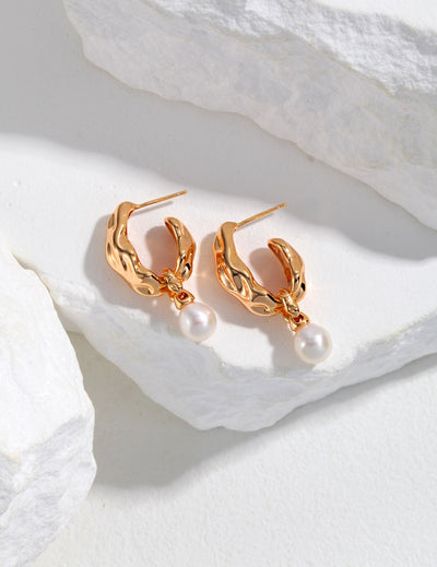 Molten Gold Hoop Earrings