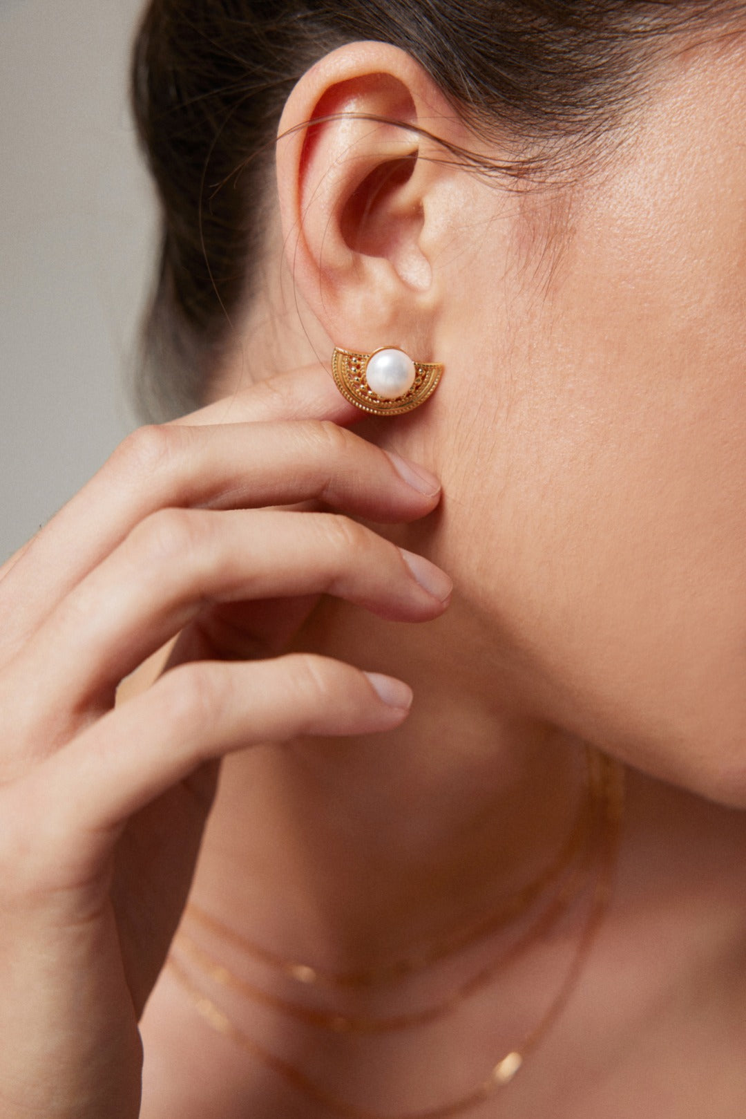 Gold Half-moon Earrings