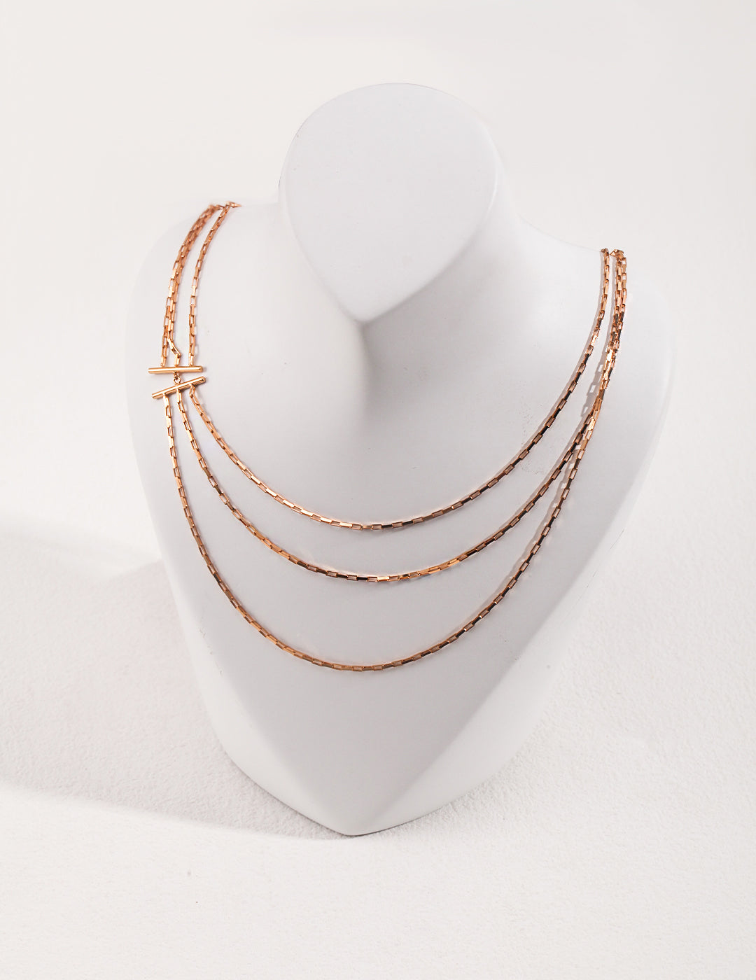 Triple-Layer Gold Chain Necklace