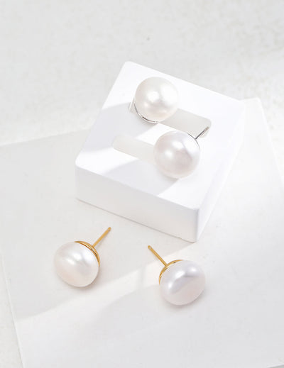 Classic Pearl Stud Earrings