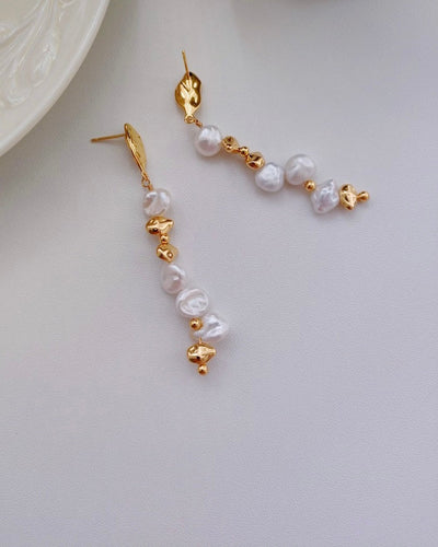 Baroque Pearl Dangle Earrings