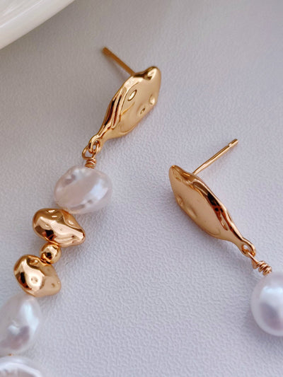 Baroque Pearl Dangle Earrings