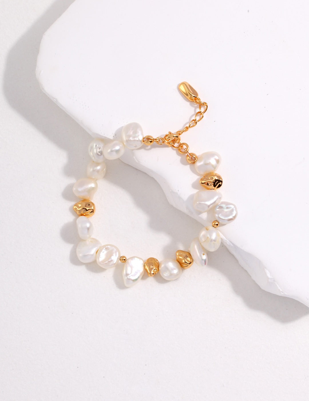 Sterling Silver Natural Pearl Bracelet