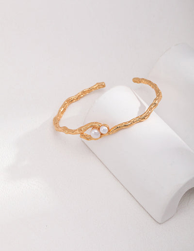 Golden Branch Pearl Cuff