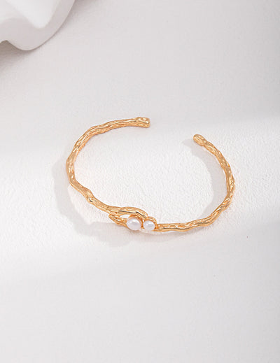 Golden Branch Pearl Cuff