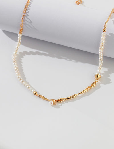 Freshwater Pearl Asymmetric Choker Necklace